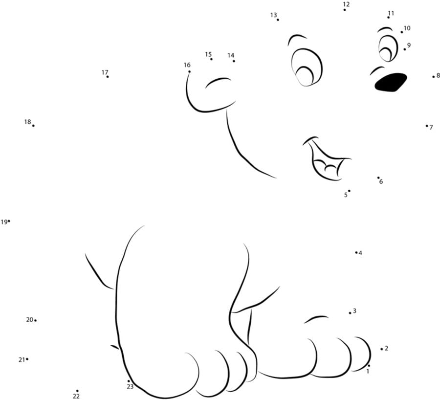 Unisci i puntini: Piuma, il piccolo orsetto polare