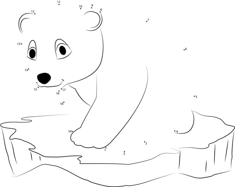 Connect the dots: Little Polar Bear 7