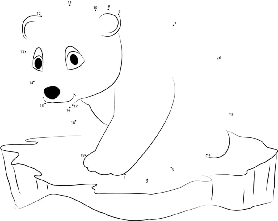 Unir puntos: El osito polar 7