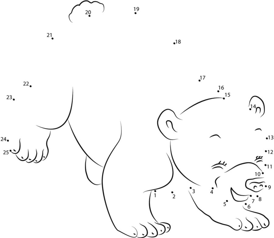 Connect the dots: Little Polar Bear 8