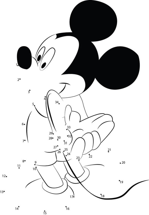 Połącz kropki: Myszka Miki