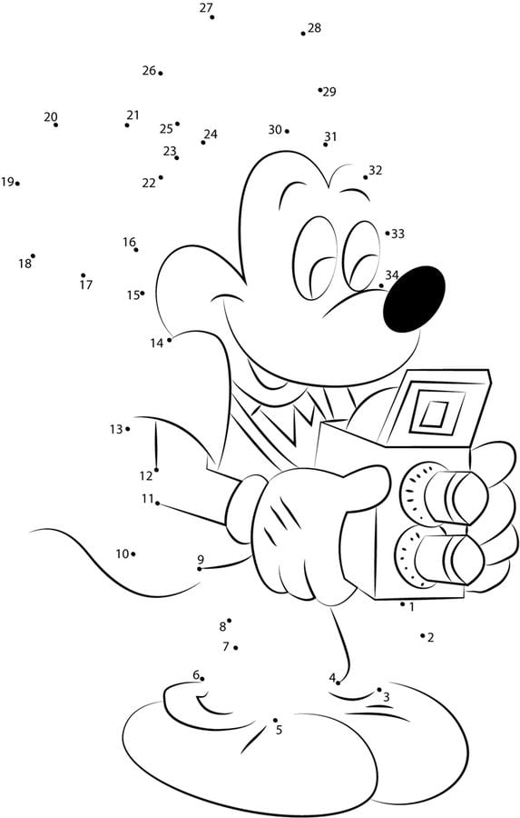 mickey drawing mouse 7 Connect kids the dots: for Mouse, printable Mickey