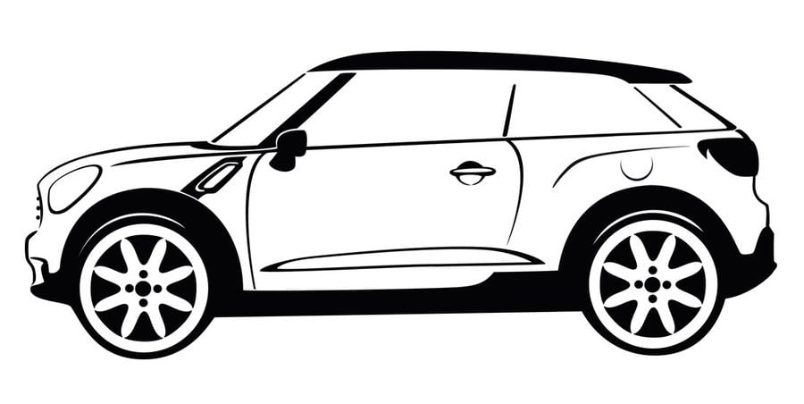 Coloring pages: Mini Cooper