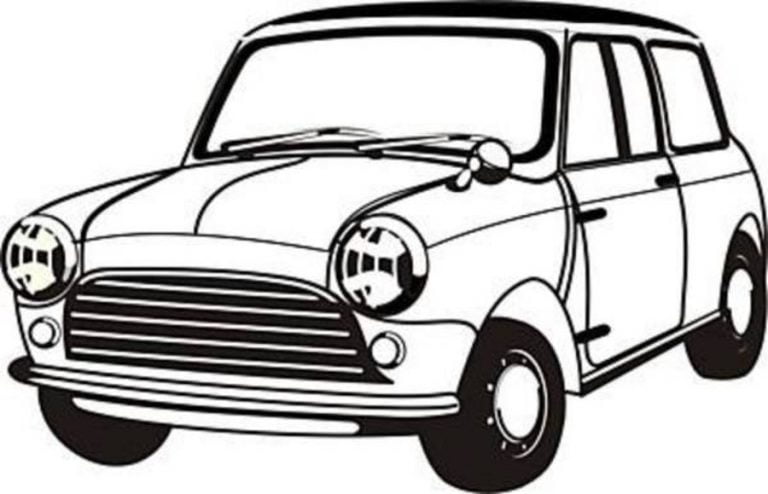 Mini Cooper Colouring Pages