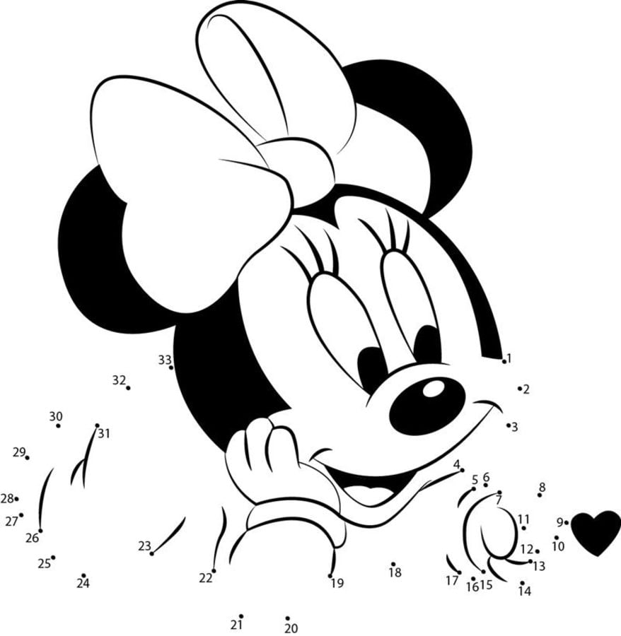 Connect the dots: Minnie Mouse