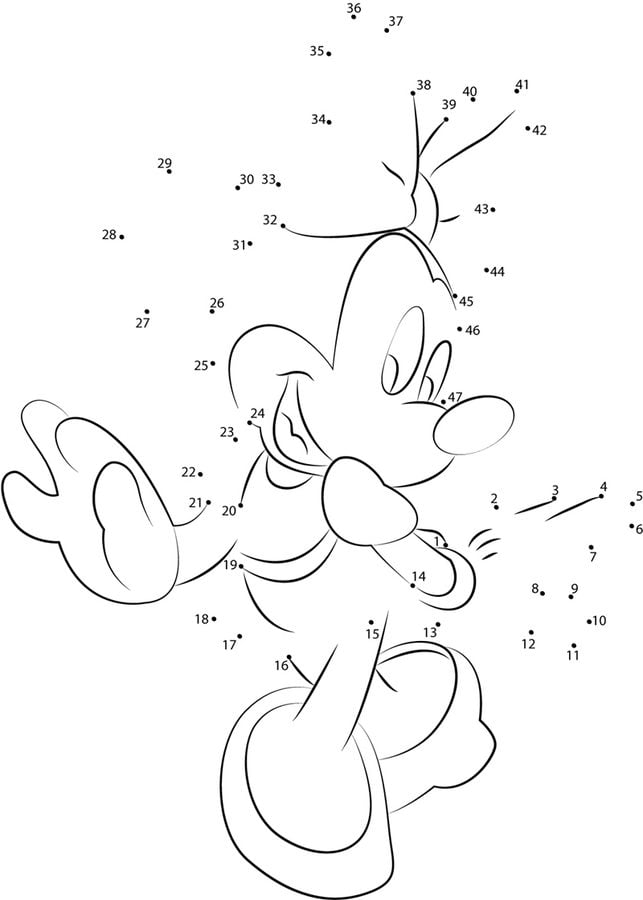 Relier les points: Minnie Mouse
