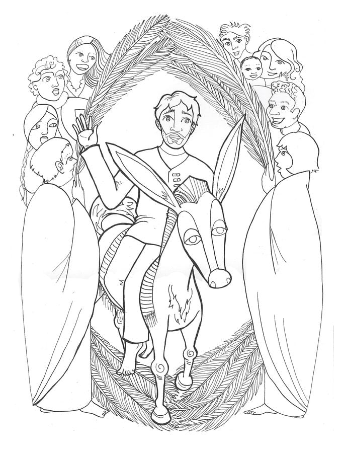 Coloring pages: Palm Sunday