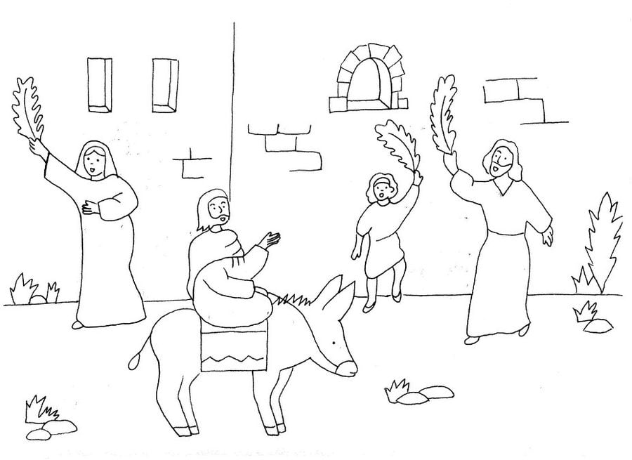 Coloring pages: Palm Sunday