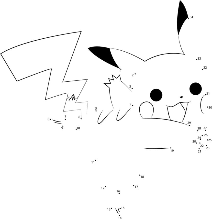 Connect the dots: Pikachu