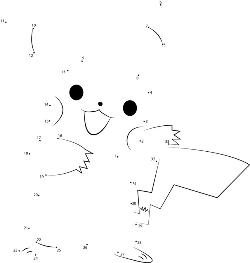 Relier les points: Pikachu 7