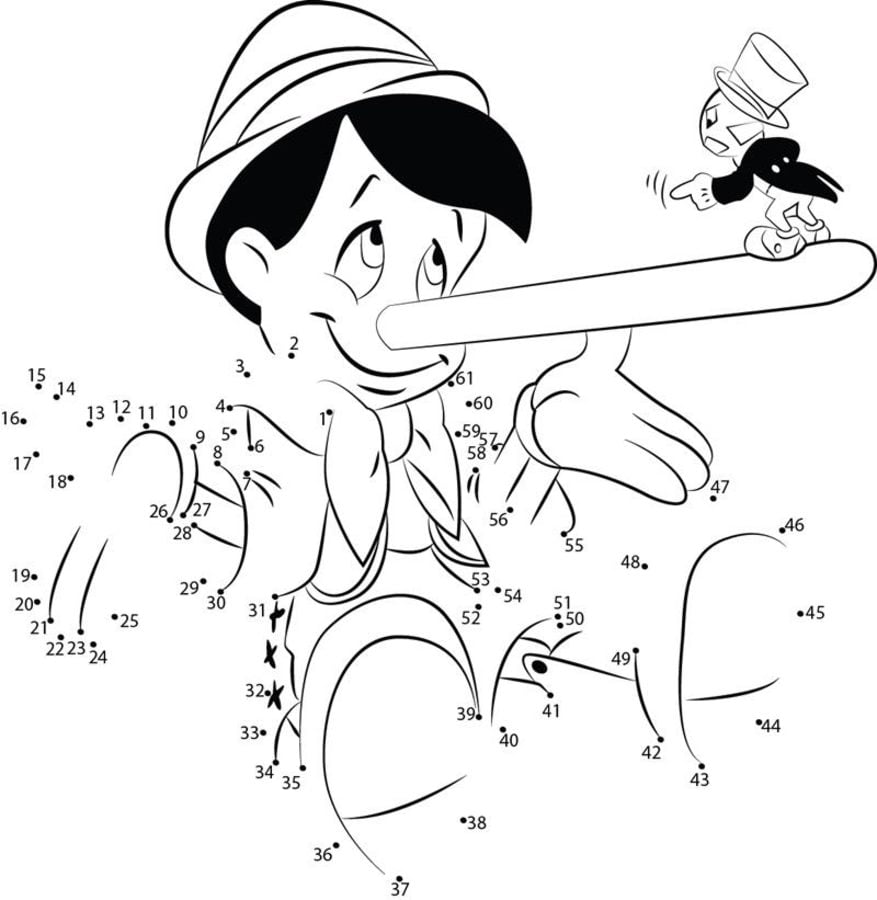 Połącz kropki: Pinokio 3