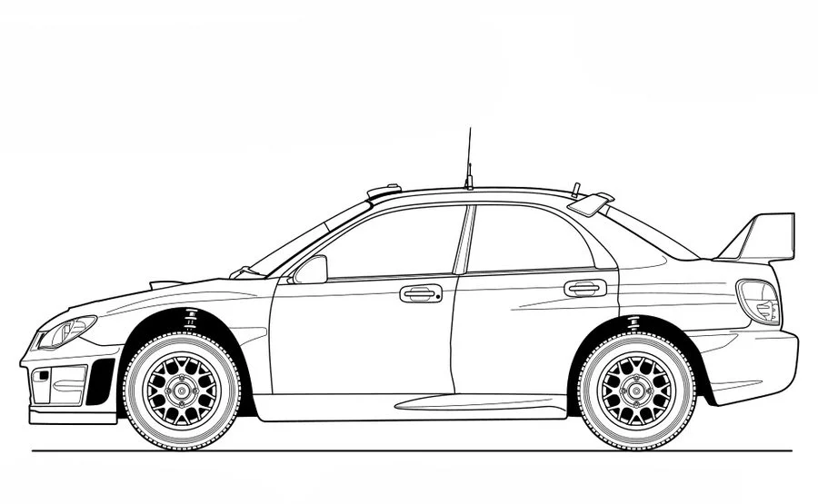 Coloriages: Subaru 4