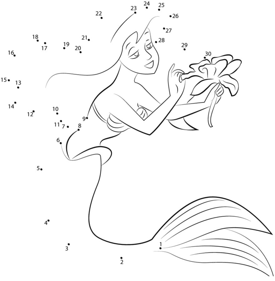 Punkt zu Punkt: Die kleine Meerjungfrau