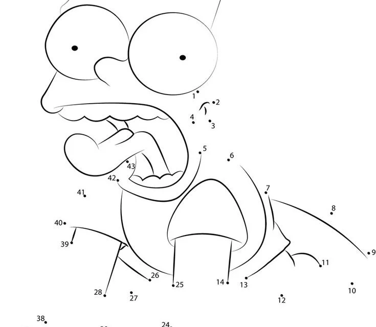 Relier les points: Les Simpson