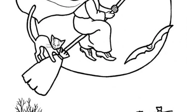 Coloring pages: Witch