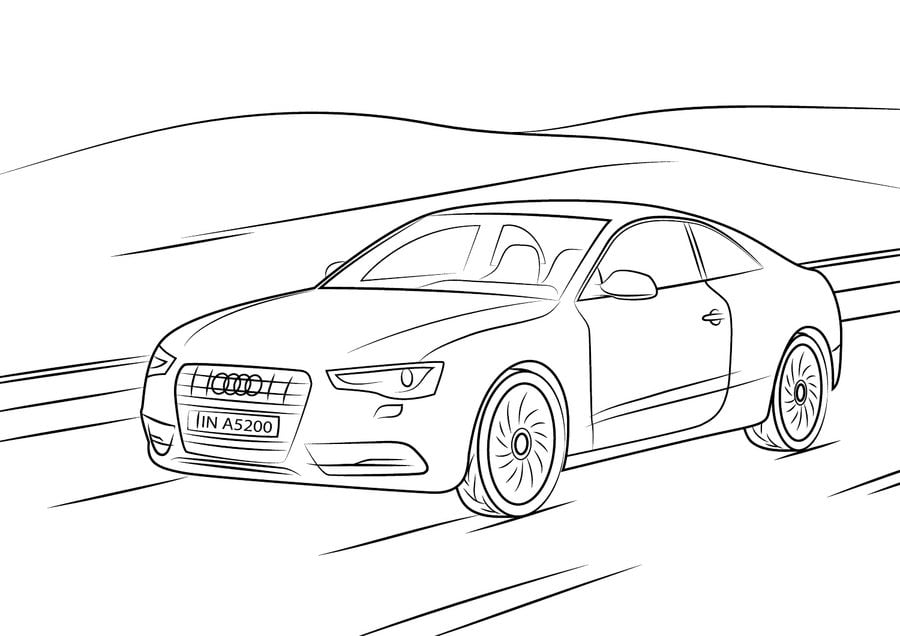 Kolorowanki: Audi 4