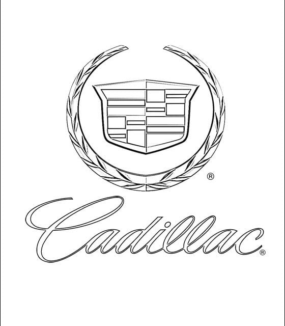 Coloring pages: Cadillac – logo
