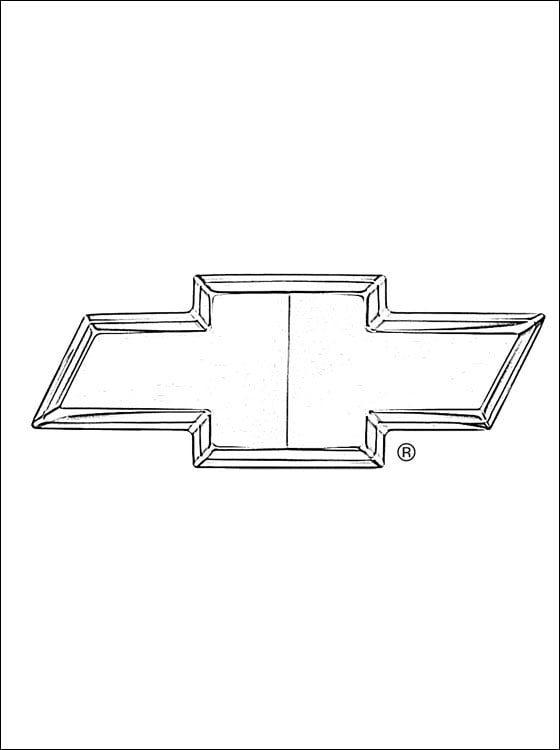 Coloring pages: Chevrolet - logo