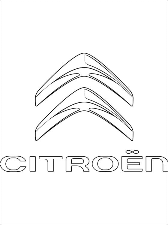 Download Coloring pages: Coloring pages: Citroen - logo, printable for kids & adults, free