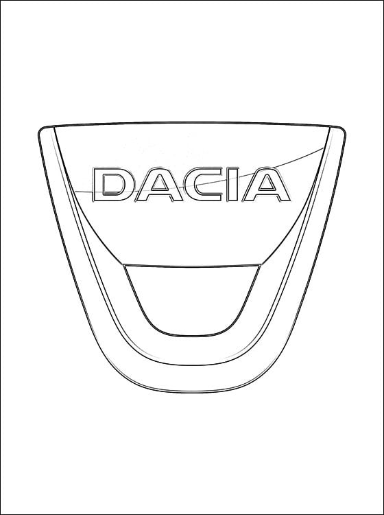 Coloring pages: Dacia - logo 1