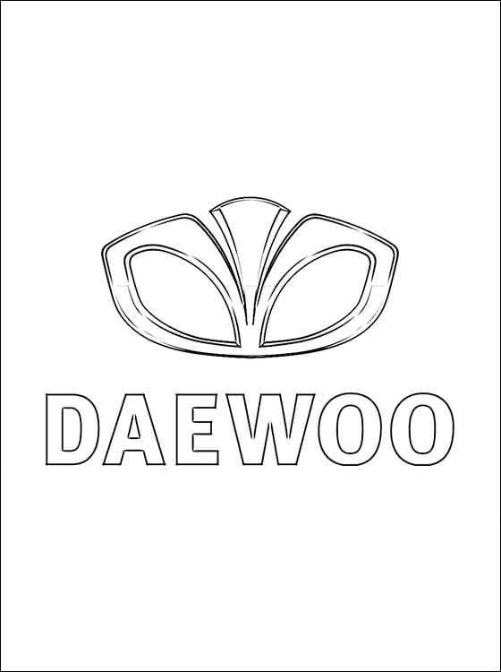 Dibujos para colorear: Daewoo - Logotipo