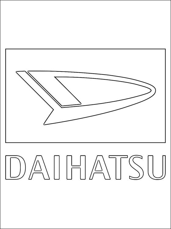 Coloring pages: Daihatsu - logo
