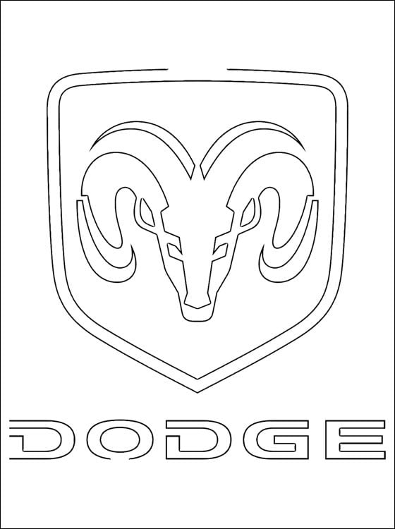 Ausmalbilder: Dodge - logo