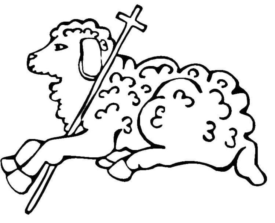 Coloring pages: Easter Lamb