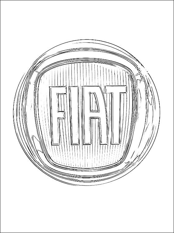 Dibujos para colorear: Fiat - Logotipo