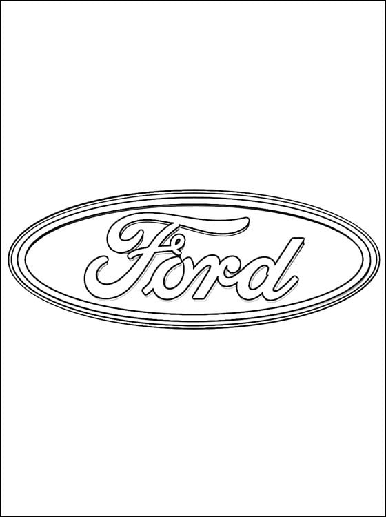 Dibujos para colorear: Ford - logotipo