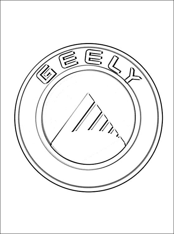 Dibujos para colorear: Geely - logotipo