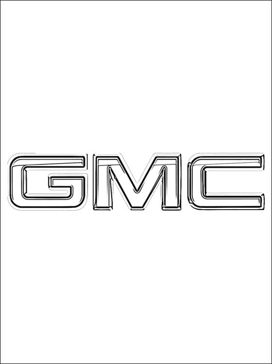 Dibujos para colorear: GMC - logotipo