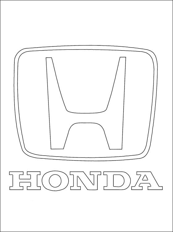 Download Coloring pages: Coloring pages: Honda - logo, printable for kids & adults, free