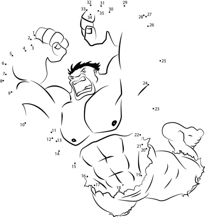 Unir puntos: Hulk