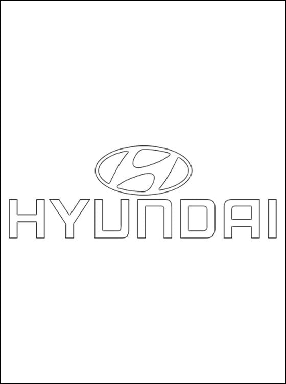 Coloring pages: Hyundai - logo