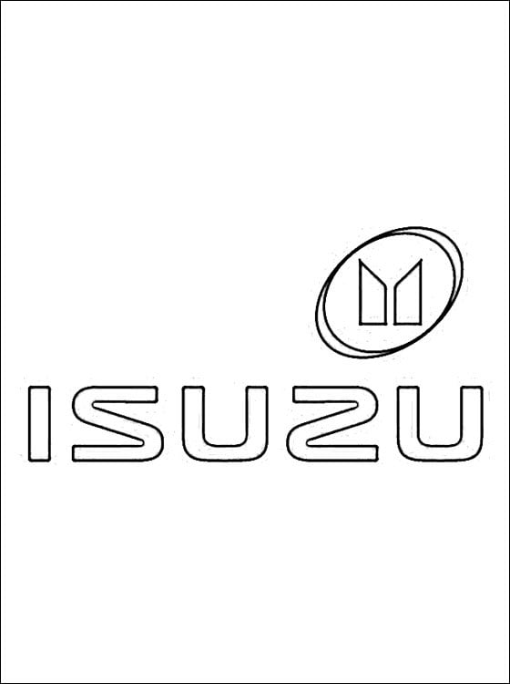 Dibujos para colorear: Isuzu - logotipo
