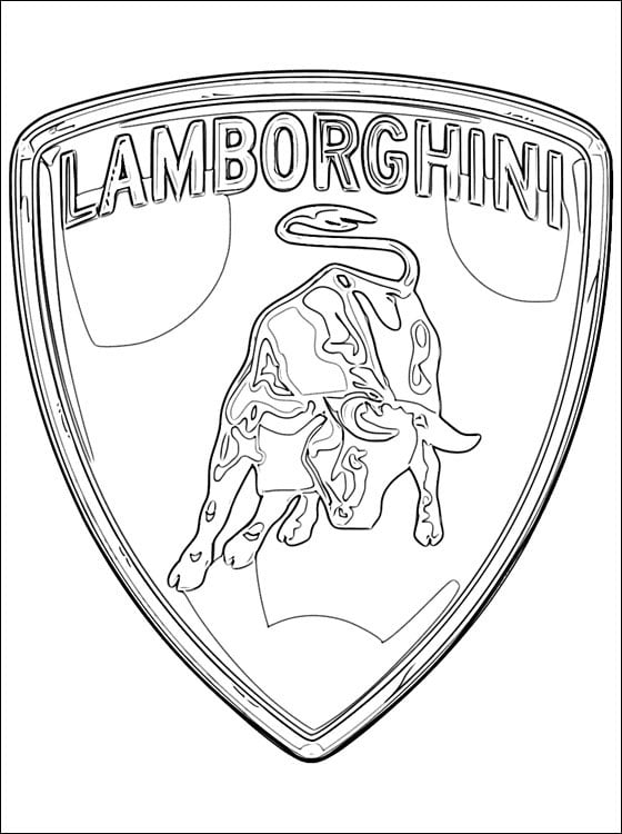 Coloring pages: Lamborghini - logo