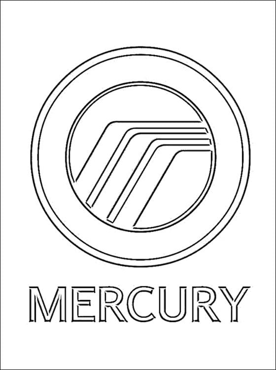 Ausmalbilder: Mercury - logo