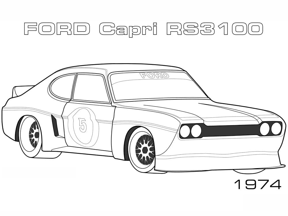 Coloring pages: Racing cars