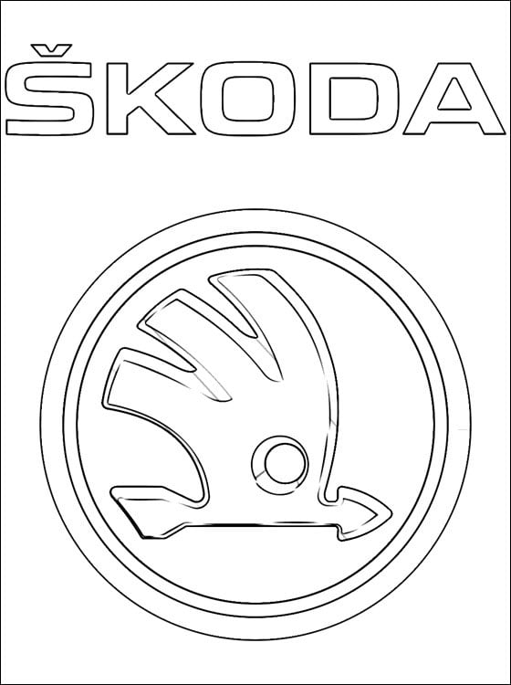 Coloring pages: Skoda - logo