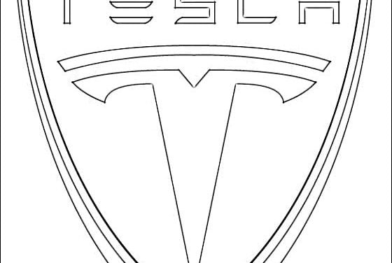 Dibujos para colorear: Tesla – logotipo