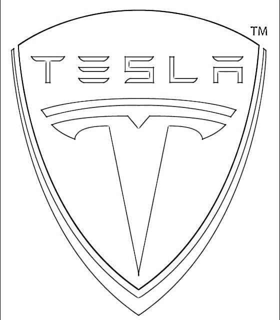 Coloriages: Tesla – logotype