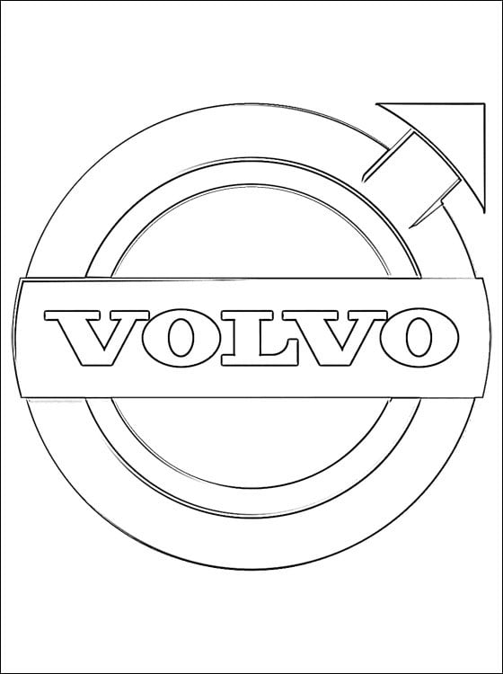 Coloriages: Volvo - logotype