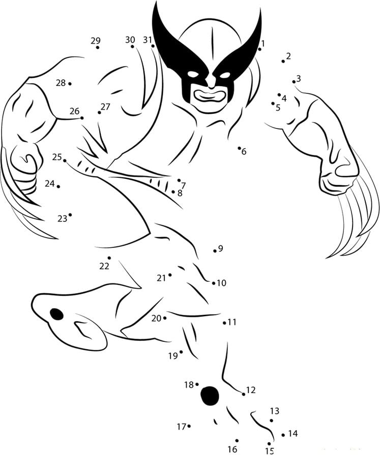 Połącz kropki: Wolverine