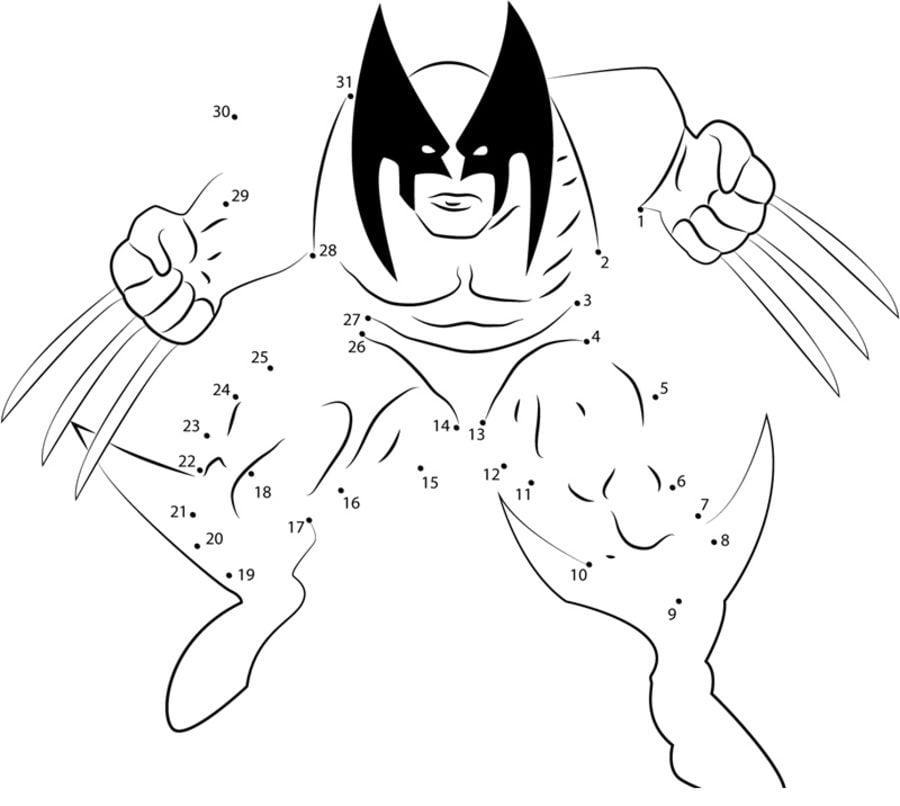 Połącz kropki: Wolverine