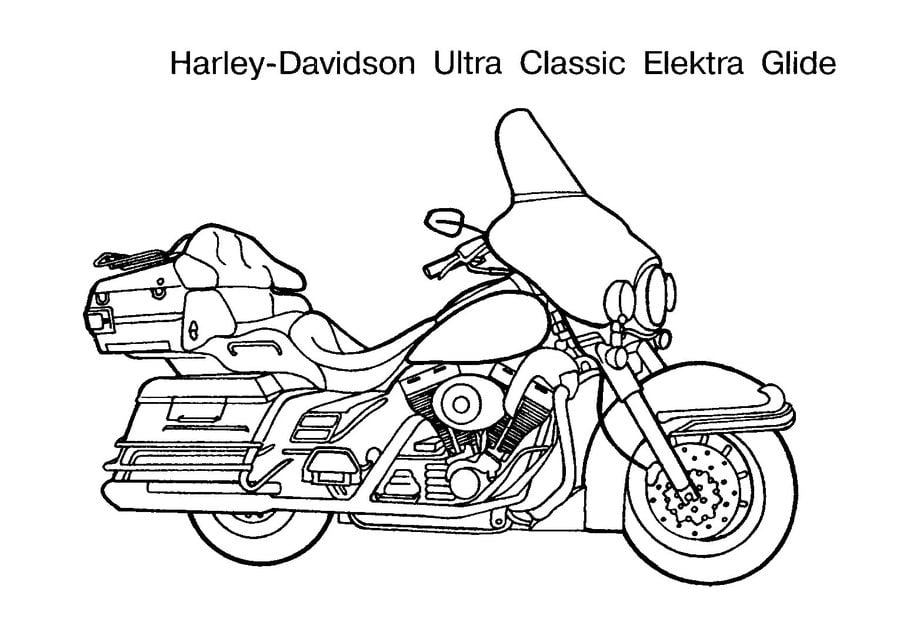 Ausmalbilder: Harley-Davidson 2