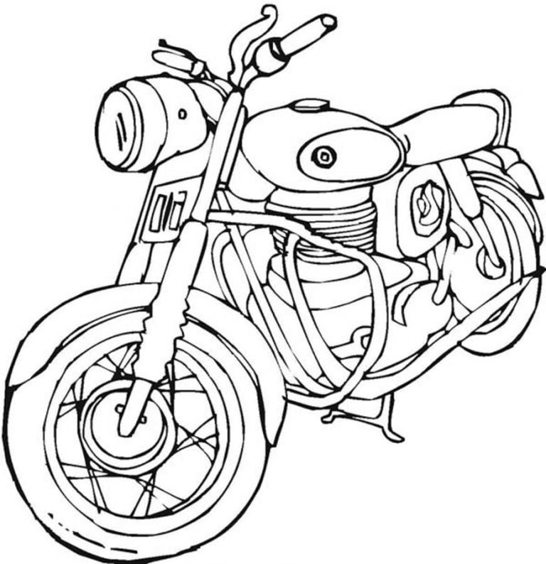 Coloring pages: Harley-Davidson, printable for kids &amp; adults, free