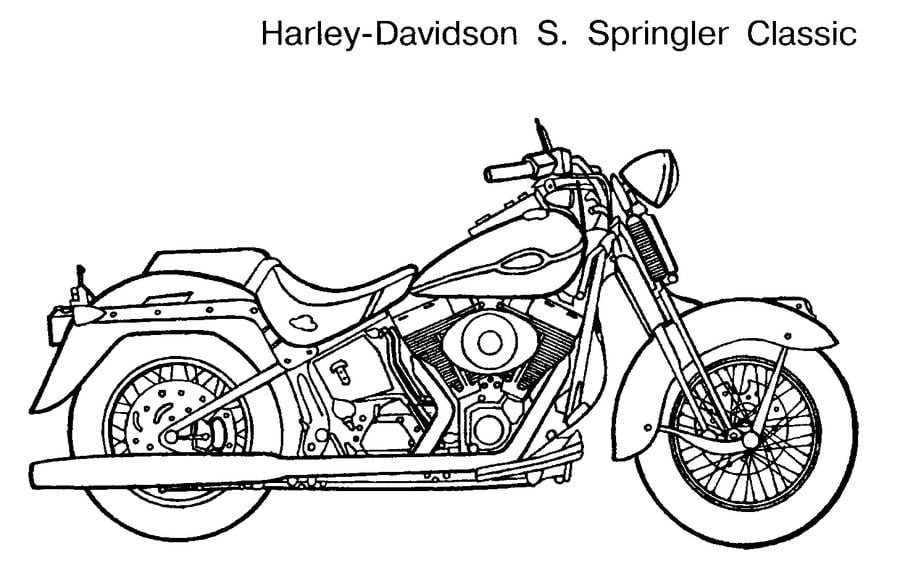 Kolorowanki: Harley-Davidson