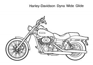 Coloring pages: Harley-Davidson, printable for kids &amp; adults, free