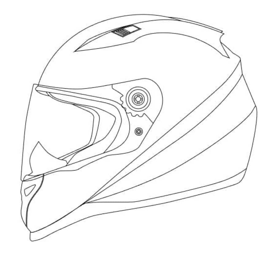 Coloring pages: Motorcycle Helmet